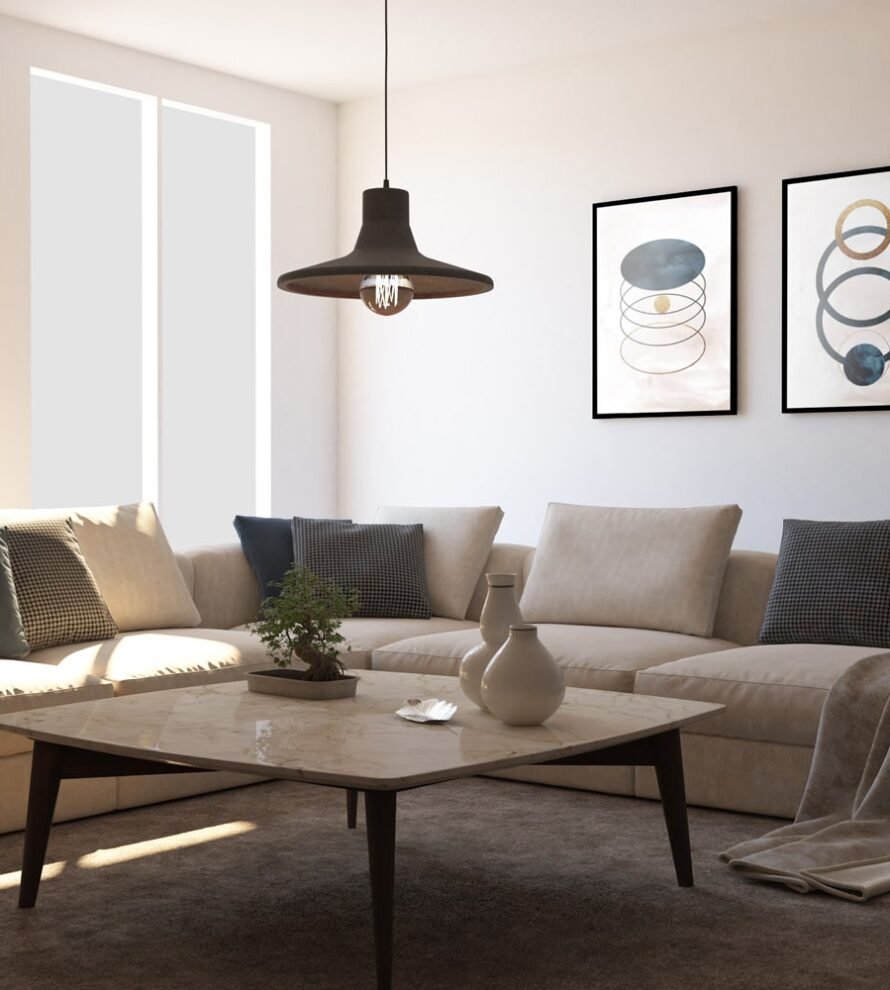 modern hall interior design by interior designers in Wayanad